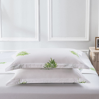 Ensemble de draps et taies d'oreiller en coton 100% 300 fils, tissage floral vintage, quatre pièces, pour la maison et l'hôtel