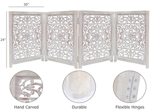 Barrière pour animaux de compagnie pliable <span class=keywords><strong>et</strong></span> extensible en <span class=keywords><strong>bois</strong></span>, à poser au sol, 3 panneaux, pour usage intérieur, vente chaude - Product Image 2