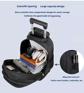 Mochila Antirrobo Personalizada de Fábrica para Portátil con USB, Mochila de Viaje con Ruedas de Gran Capacidad, Mochila Impermeable para Portátil de Negocios - Product Image 6