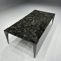 Table basse rectangulaire moderne en marbre italien, table à thé classique, petite table basse rectangulaire pour salon