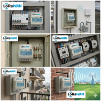 Compteur d'énergie intelligent monophasé sans fil 4G GSM LTE GPRS avec écran LCD sur rail DIN, prépayé