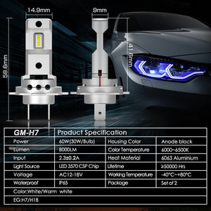 Bombilla LED H4 para Faros Delanteros, 60 W, Canbus, 10000 LM, Tamaño <span class=keywords><strong>Mini</strong></span>, H1, H3, H7, H18, 9005, 9006, H11, Lámpara LED, 12 V-18 V, Faros, Luces LED para Automóviles y Camiones - Product Image 4