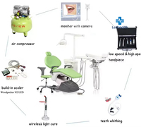 Fauteuil dentaire de luxe à prix d'usine avec endoscope dentaire et pièce à main pour traitement buccal