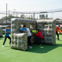 Bunkers gonflables en PVC SHUNYUAN personnalisés pour jeux de tir à l'arc sur terrain, obstacles immersifs, soudés à l'air chaud pour paintball