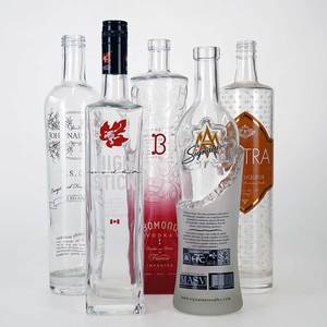 Vista 70cl 700ml 75cl 750ml cao Flint rõ ràng Crysta Frost decal in phun màu <span class=keywords><strong>Vodka</strong></span> Chai biểu tượng tùy chỉnh với nút chai Stopper - Product Image 4
