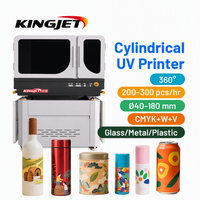 Nouvelle imprimante UV cylindrique automatique pour tête d'impression I3200, 24 ppm, pour tubes/pots cosmétiques, qualité industrielle