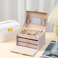 Boîte à bijoux portable multicouche grande capacité organisateur de bijoux tiroir Premium bijoux anneau boucles d'oreilles collier oreille accessoires