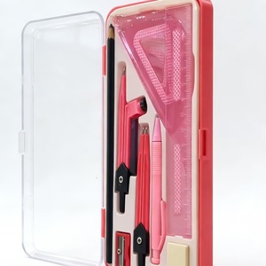 Ensemble de compas en plastique pour étudiants, le plus populaire, en promotion, pour examens, dessin et peinture, avec crayon, règle et gomme - Product Image 1