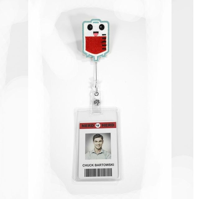 OEM Clear PVC Badge Holder with Resealable Zip Vertical Transparent for Office School Events and Name Tags