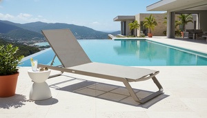 سرير شاطئ عالي الجودة بإطار ألومنيوم، تصميم عصري قابل للتكديس للاستخدام الخارجي، سرير شاطئ متين - Product Image 2