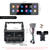 Autoradio Android 12,3 pouces pour Honda CR-V 2007-2011, écran tactile, autoradio GPS, lecteur de navigation avec cadre de fixation