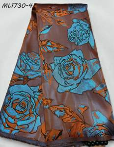 2025 Nigeria thổ cẩm chất liệu vải sáng bóng đa màu sắc đẹp Jacquard Damask vải cho váy cưới - Product Image 4