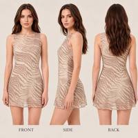 Robe sans manches en maille respirante anti-boulochage à imprimé numérique vintage pour femme, idéale pour les vacances d'été, avec assortiment de couleurs (OEM/ODM)