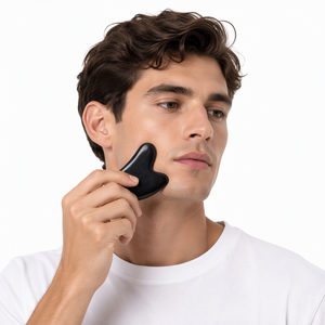 Raspador Facial de Obsidiana Negra, Herramienta de <span class=keywords><strong>Masaje</strong></span> Guasha con Función Musical para Hombres, Masajeador para Esculpir el Rostro - Product Image 3