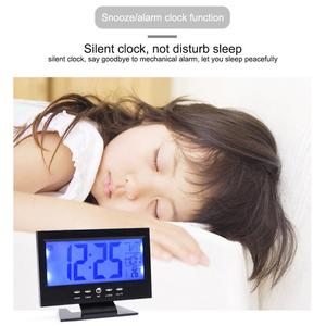 Sveglia Digitale da Scrivania in ABS con Display LCD, Controllo Vocale, Retroilluminazione, Temperatura e Funzione Snooze per Studenti e Bambini - Product Image 5