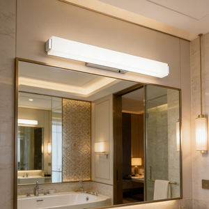 Lámpara LED de tocador impermeable IP44 personalizada, 3CCT regulable, moderna, de aluminio, para espejo de baño, ideal para proyectos hoteleros al por mayor - Product Image 4