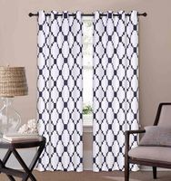 Rideau en matrice 100% polyester blanc avec la couleur taupe bleu blanc noir argent