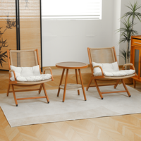 Chaise longue pliante d'extérieur moderne avec table d'appoint, chaise longue en acier résistant aux intempéries pour patio, jardin, balcon