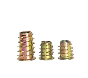 6mm Thread Nuts Inserts 304 316 Press Fit Stainless Steel Wire Threaded Inserts Nuts For Wood Or Plastic