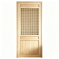 Porte en bois massif de pin non fini, surface lisse, porte intérieure pour usage domestique
