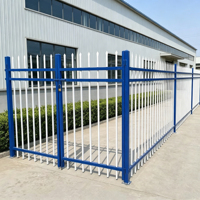Clôture de sécurité extérieure en acier galvanisé au design moderne pour maison, ferme et agriculture, portails, portes, panneaux de clôture et treillis facilement assemblables