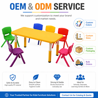 Ensemble de table et de chaises en plastique coloré pour enfants, pour la maternelle, la garderie, la salle de classe