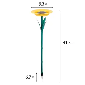 공급 해바라기 야외 지상 금속 스틱 스탠드 조류 목욕 및 피더