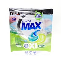 Sachet d'emballage métallique personnalisé directement de l'usine pour les capsules de lessive, les capsules de savon liquide, sachet refermable à fermeture éclair, pochette autoportante