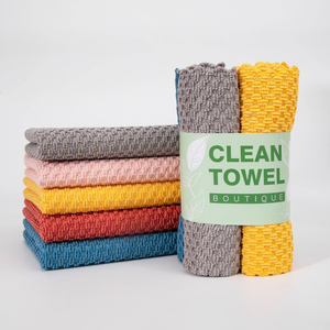 Lot de chiffons de nettoyage en <span class=keywords><strong>microfibre</strong></span> velours corail, épais et super absorbants, avec bords coupés pour la cuisine - Product Image 5