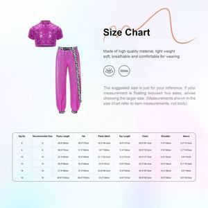 Vente en gros de vêtements de danse pour enfants 6-16 ans personnalisés Costumes de danse pour enfants Hip Hop Jazz à paillettes pour filles - Product Image 6