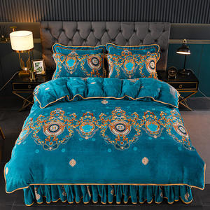 طقم مفارش أسِرة شتوية من أربع قطع صوف للحليب سميك دافئ صوفي مرجاني غطاء لحاف هدية طقم من أربع قطع - Product Image 4