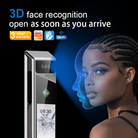 Cerradura Inteligente Digital KROVI JDRM01 CNC, Totalmente Automática, con Reconocimiento Facial, WiFi, Tuya, para Puertas de Madera/Aluminio