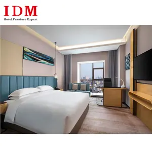 Commercial Hotel Furniture Five Star Wood Hotel Project Marriott Hotel Bed For Project