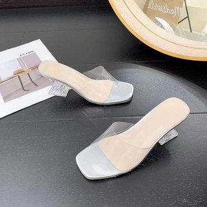 Pantofole eleganti da donna scarpe da esterno <span class=keywords><strong>con</strong></span> <span class=keywords><strong>tacco</strong></span> alto a punta quadrata scarpe da donna nuove estive sandali <span class=keywords><strong>con</strong></span> <span class=keywords><strong>tacco</strong></span> in cristallo trasparente - Product Image 6
