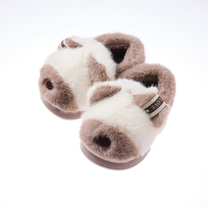 StepGrace Joyeux <span class=keywords><strong>Mario</strong></span> Hiver Enfants Coton Chaussures Garçons Filles Chaud Bébé Maison Talon Antidérapant Infantile Plus Velours Chaussures Pantufla - Product Image 1