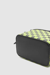 Новый дизайн на заказ модный трендовый стиль шашки из искусственной кожи цветная сумка через плечо Косметическая Портативная сумка 120 мм - Product Image 4