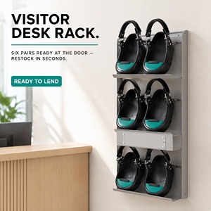 Protège-chaussures en TPU à embout d'acier, <span class=keywords><strong>lavables</strong></span>, réutilisables, imperméables, antidérapants, légers, pour la sécurité des visiteurs d'usine - Product Image 1