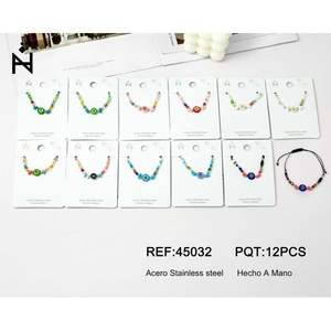 Colorful Corn Bead <b>Bracelet</b> Stainless Steel Handmade Fashion Jewelry 12Pcs <b>Set</b> - Product Image 1