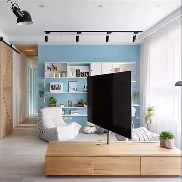 غرفة المعيشة الخشب والأثاث خزائن قاعدة تلفزيون دوار 360 درجة حامل تلفاز الدورية