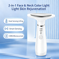 Nouveau Masseur Facial et Cervical à Microcourant, Haute Fréquence, Vibration et Chauffage pour Lifting, Anti-rides et Rajeunissement de la Peau à Domicile