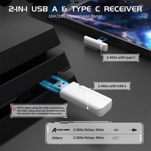 Auriculares Inalámbricos para Juegos ATTACK SHARK L80PRO, Auriculares Ligeros <span class=keywords><strong>con</strong></span> Baja Latencia de 20ms, 3 Modos, Batería de 300mAh para Juegos - Product Image 3