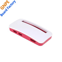 Boîtier en acrylique pour Raspberry Pi Zero/Zero W/Zero 2W Accessoire électronique compatible rouge et blanc