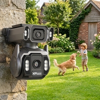 Caméra WiFi OEM 8MP 4K à double objectif, caméra vidéo sans fil intérieure/extérieure, suivi automatique, sécurité, vision nocturne couleur, caméra PTZ