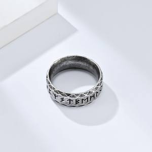 TG vichingo rune anello anello in acciaio inossidabile anello runico <span class=keywords><strong>gioielli</strong></span> da uomo vichingo - Product Image 3