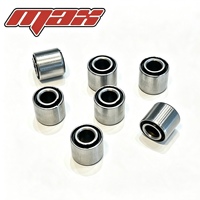 Gummibuchse 20 #   Stahl-Außenhülse und Innenhülse NR Naturkautschuk-Buchse ID10mm für Motorrad-Hinterer Stoßdämpfer-Montage