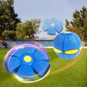 Ragazzi che volano UFO palla a disco piatto con luce a LED giocattolo per bambini giardino esterno gioco da spiaggia palline sportive per bambini giocattoli regalo