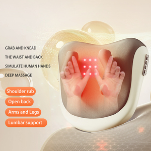 Tech Love-Masajeador portátil de cuello y espalda con función de calor para aliviar el dolor de cintura y relajación muscular