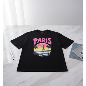T-shirts imprimés style BAL <span class=keywords><strong>PARIS</strong></span> pour hommes, édition correcte, qualité supérieure, 100 % coton, manches courtes, unisexe, T-shirt de luxe, été 2026 - Product Image 1