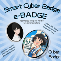 Badge intelligent à écran tactile haute définition avec batterie grande capacité et lumières multicolores pour collection de fan art et cadeaux