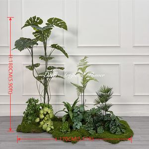 Customizable Eco-Friendly Artificial Grass and Flowers for Home and Wedding Decorations with Custom Sizes - Product Image 3